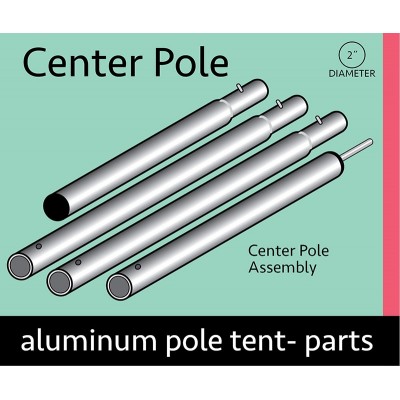 Party Tents Direct 20' x 40' Anodized Aluminum Tent Center Poles ONLY   